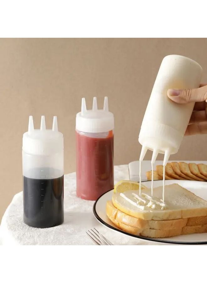 White 400ML PVC Free Squeeze Bottle For Sauces Condiments Kitchen BBQ Baking Camping - Image 4